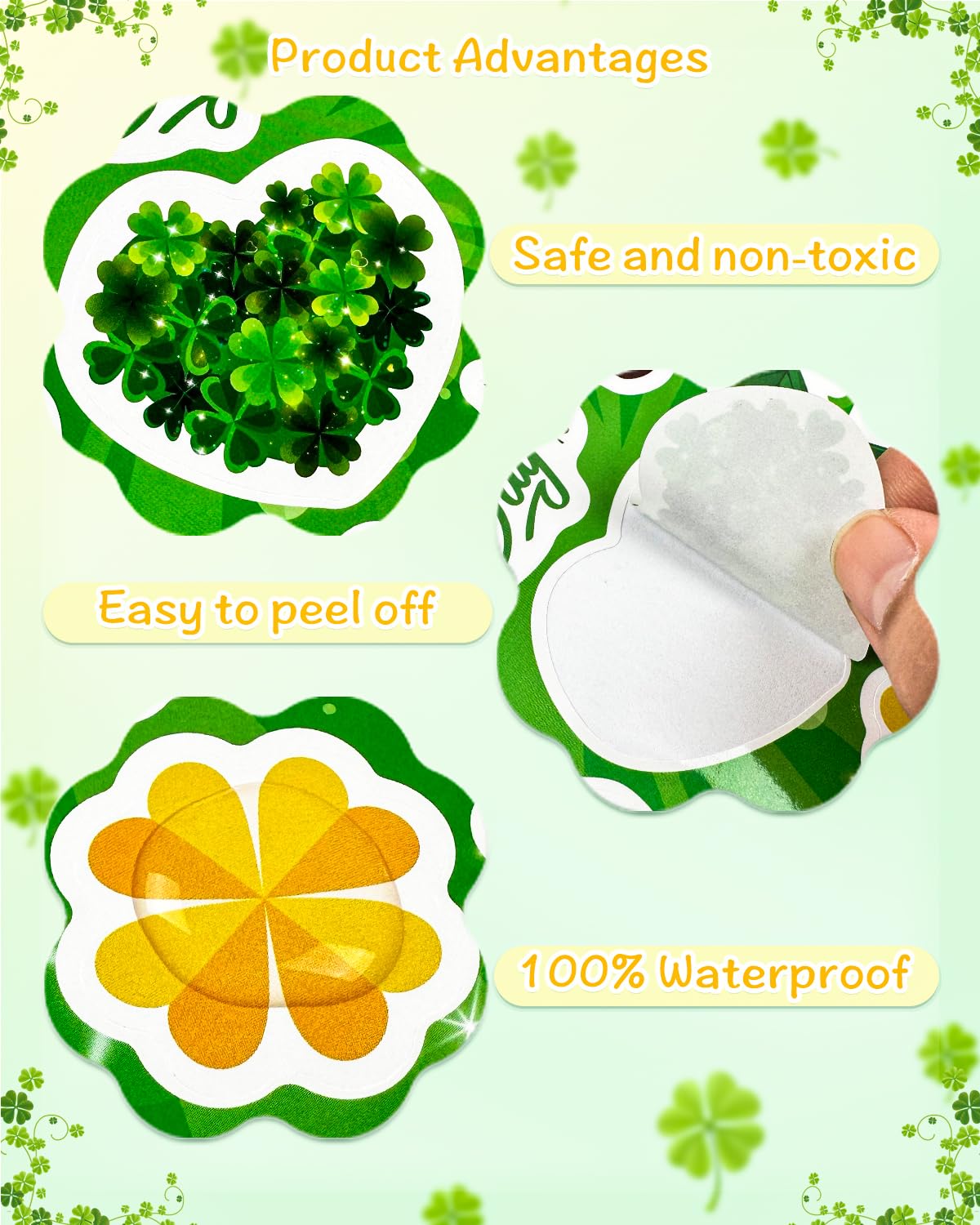24 Sheets St Patricks Day Stickers for Kids Irish Day Stickers Accessories for Party Favor Crafts Supplies Decoration