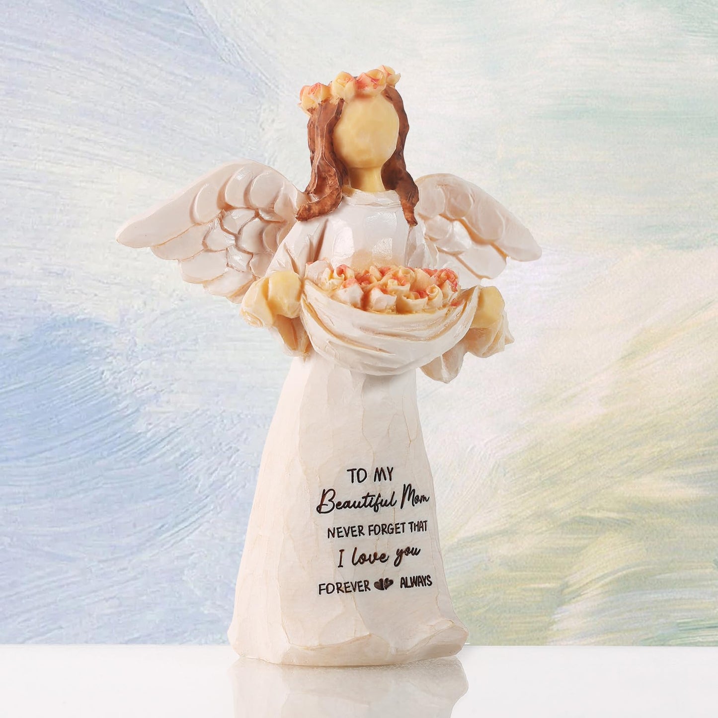 Kohehe Gifts for Mom,5.12" Mom Gifts Angel Figurine,Mom Birthday Gifts,Sentimental Gift for Moms on Birthday and Mother's Day