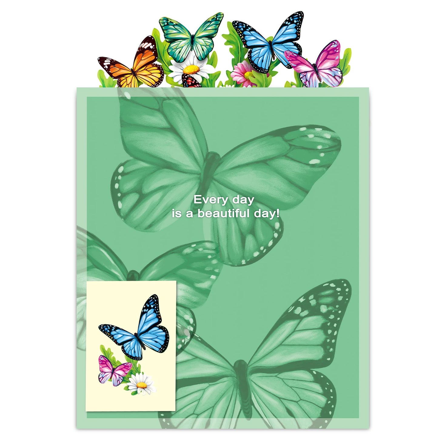 Airpark Mothers Day Gifts Card, 3D Pop Up Paper Flowers Bouquet 12’‘ with Note & Envelope, Birthday, Get Well, Teacher Appreciation Gifts, Greeting Cards for Women Mom Girls Friends, Daisies and Butterflies
