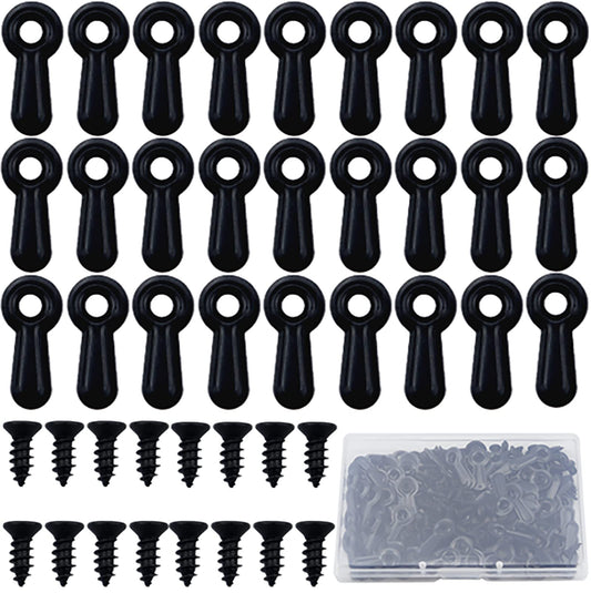 Picture Frame Turn Button Fasteners Set - 100 Pieces Picture Frame Hardware Backing Clips Photo Frame Hardware Clips with 100 Pieces Screws for Craft, Hanging Pictures, Photos