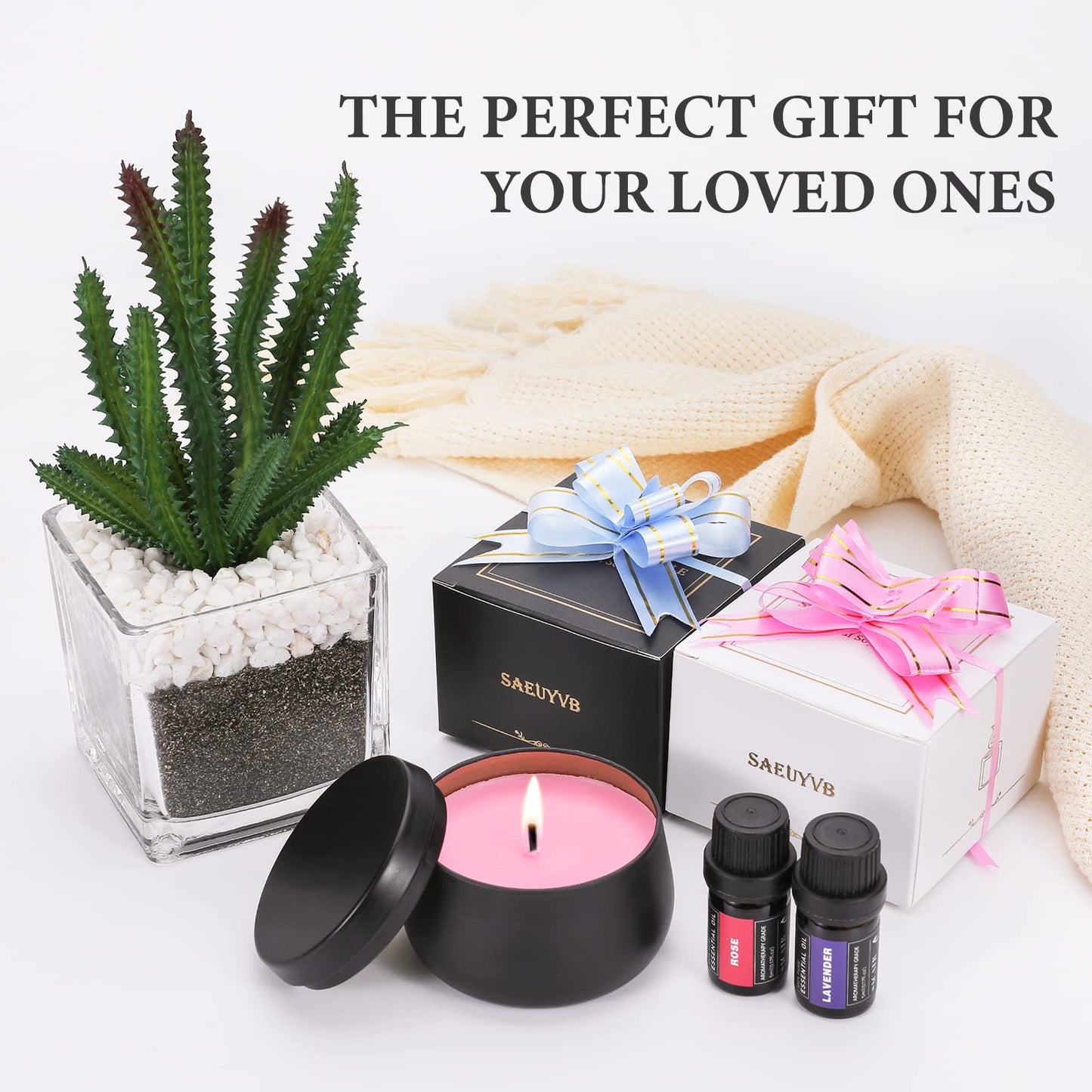 Candle Making Kit for Adults with Hot Plate, DIY Starter Soy Candle Making Supplies/Kit - Perfect as Home Decorations（Black）