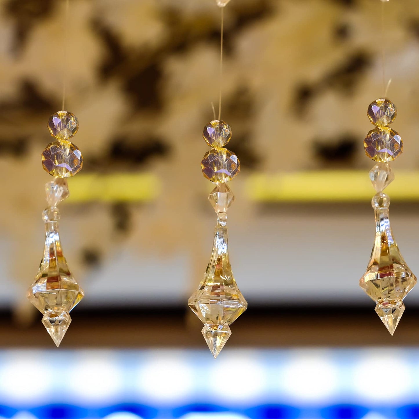 600 Pcs Crystal Glass Beads for Jewelry Making Bulk Faceted Gemstone Rondelle Loose Beads for Bracelet DIY Crafts 8 mm, 6 mm, 4 mm(Champagne Gold)