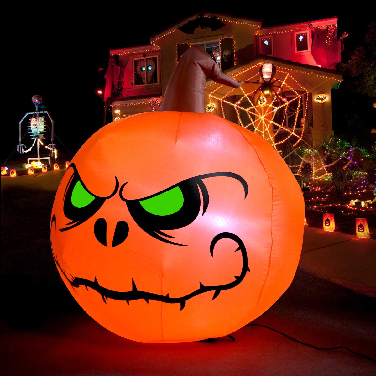4 Ft Halloween Blow up Inflatable Pumpkin Decoration-Lighted Halloween Inflatables Outdoor for Home Yard Garden Indoor and Outdoor Halloween Decoration