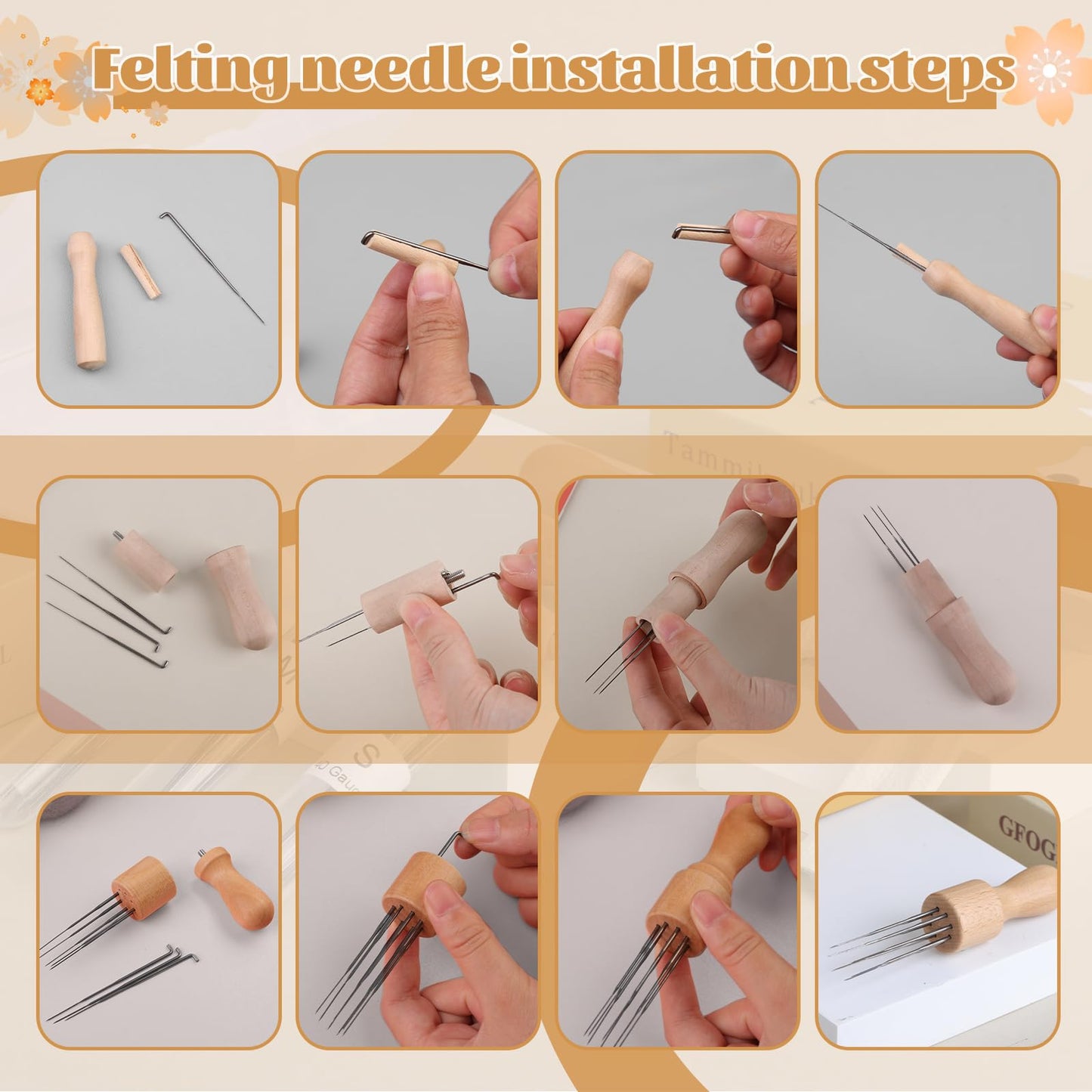 Needle Felting Needles, 89PCS Needle Felting Kits, Needle Felting Supplies,75 Wool Felting Needles, 3 Wooden Handle for Making Felt Animals Doll Painting Handicraft 36/38/40 Gauge