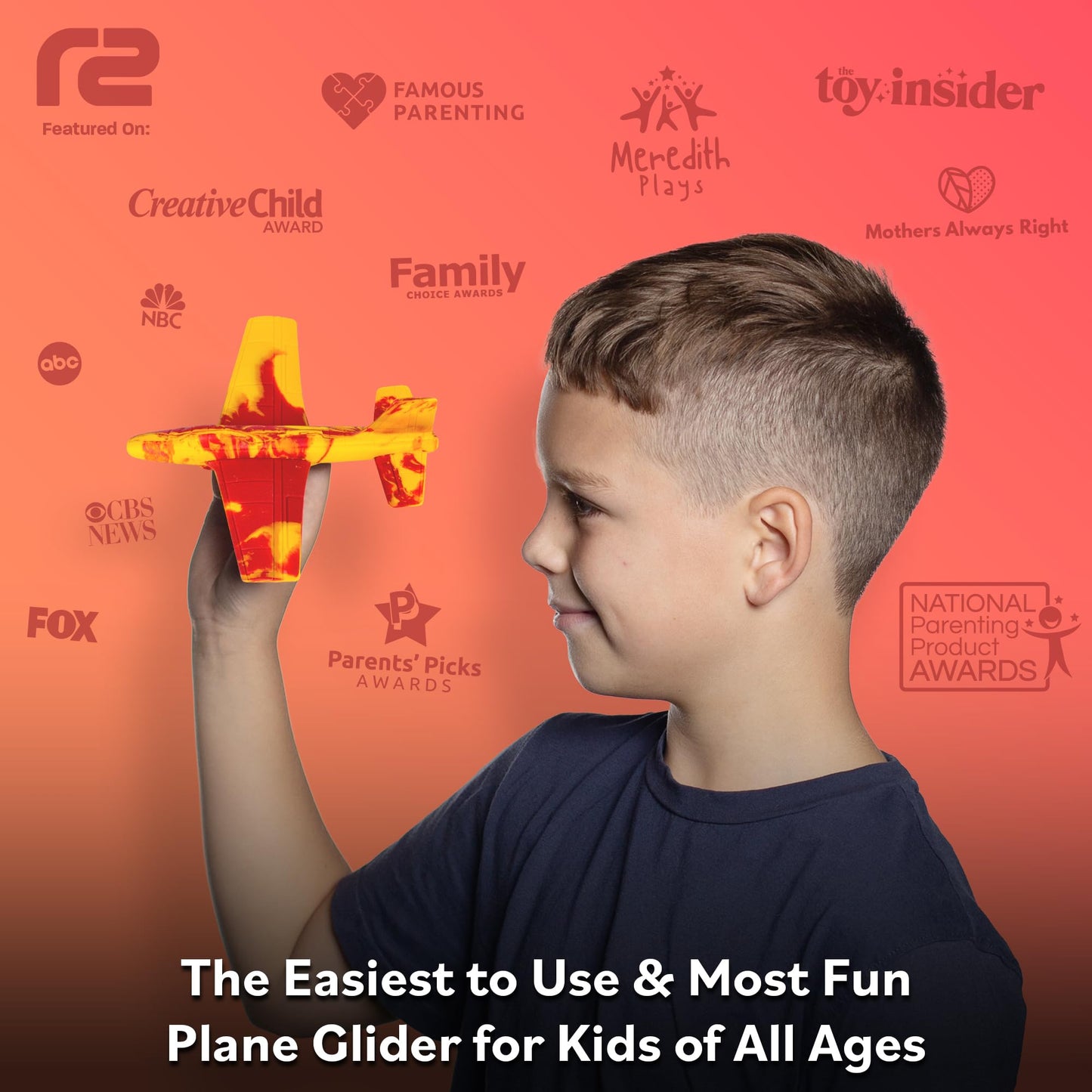 Airplane Toy Foam Glider Plane for Kids: Best Outdoor Toys for 4+ Year Old Boys & Girls All Ages - Birthday Gift Ideas & Summer Yard Games Great Gifts for Boys Ages 3 4 5 6 7 8 9 + Year Olds