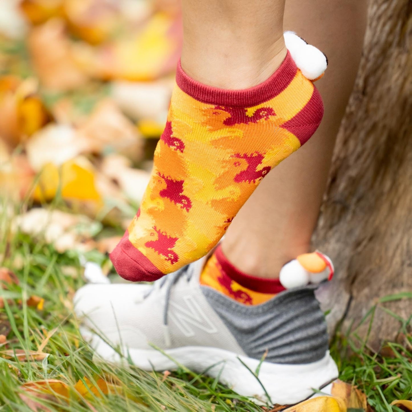 Gone For a Run Holiday Athletic Running Socks | Woven Low Cut | Thanksgiving Turkey Socks