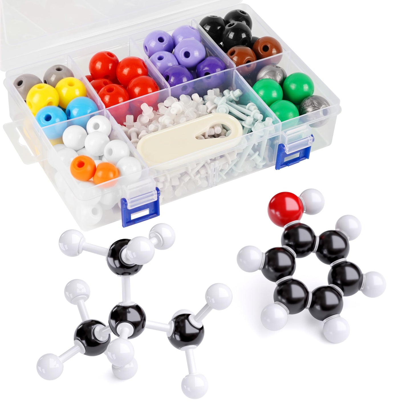Molecular Model Kit, 240 Pcs Organic Molecular Chemistry Set, Atom Element Model Kit for Lessons in Chemistry, Molecular Structures Building kit