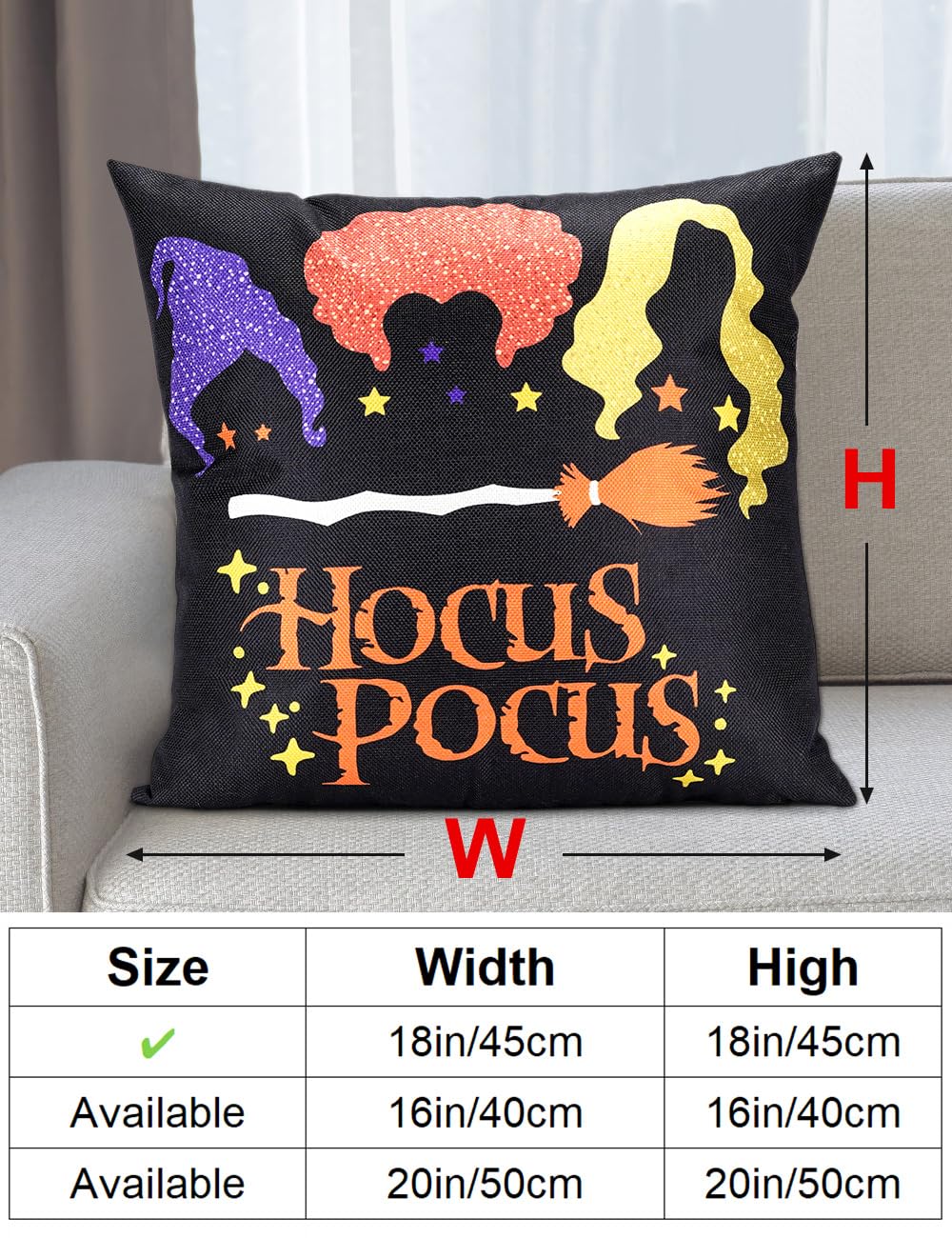Halloween Decorations Set Of 4 Double-Sided Print Pillow Covers 18" x 18", with 8 Cute Halloween Decor Patterns, Elegant Invisible Zipper, Soft Linen Throw Pillow Covers for Outdoor & Indoor Use