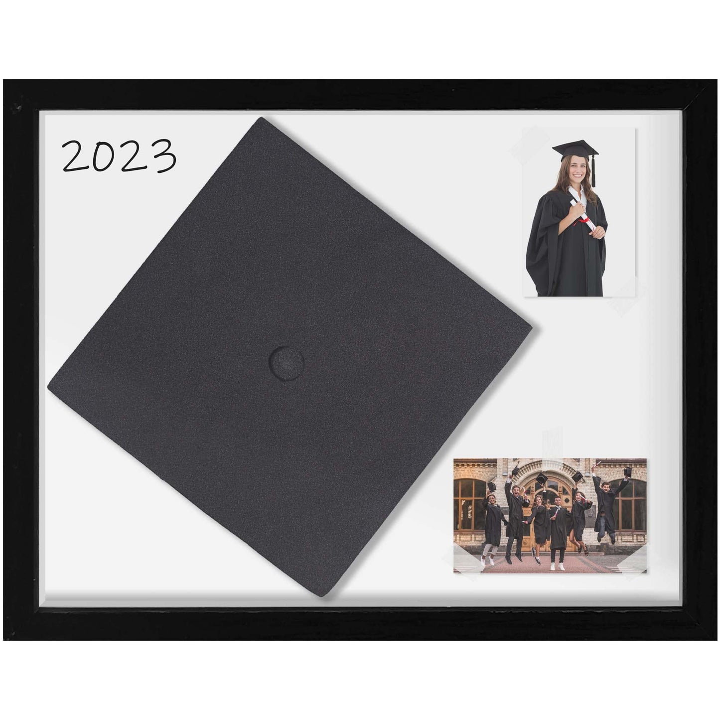 TouYinger 11x14 Shadow Box Frame Display Case with Letter Stickers, Graduation Memories Frame, Display Case Box for Memorabilia, Wedding Memories, Crafts, Tickets and Photos (3Pcs-Black, 11x14)
