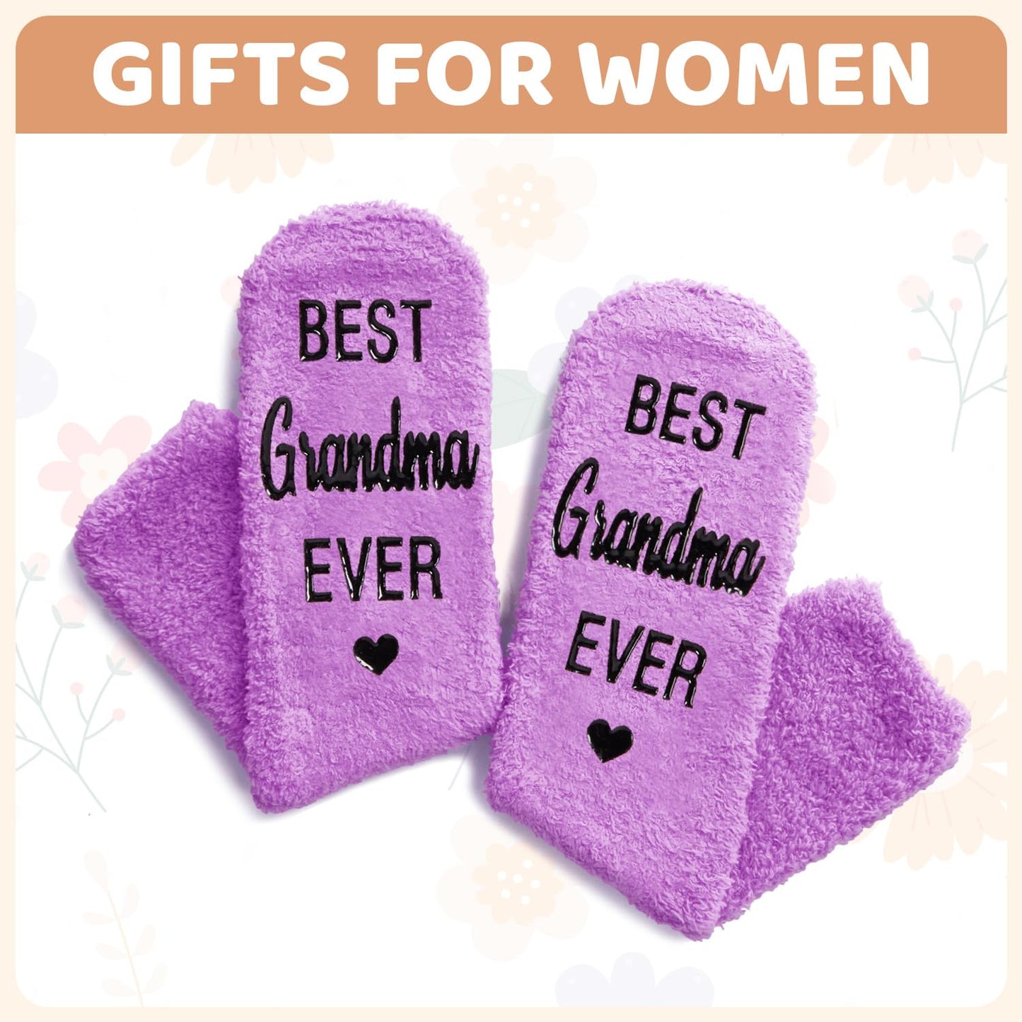 HAPPYPOP Mothers Day Gifts for Grandma - Nana Socks from Grandkids Grandchildren, Birthday Socks for Grandmother
