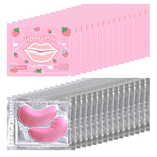 30 Pairs Eye Masks & Lip Masks, Under Eye Patches for Puffy Eyes, Moisturizing Lip Mask Pink Pads, Reducing Fine Lines, Mothers Day Gifts, Bulk Gifts, Teacher Appreciation Gifts, Small Gifts