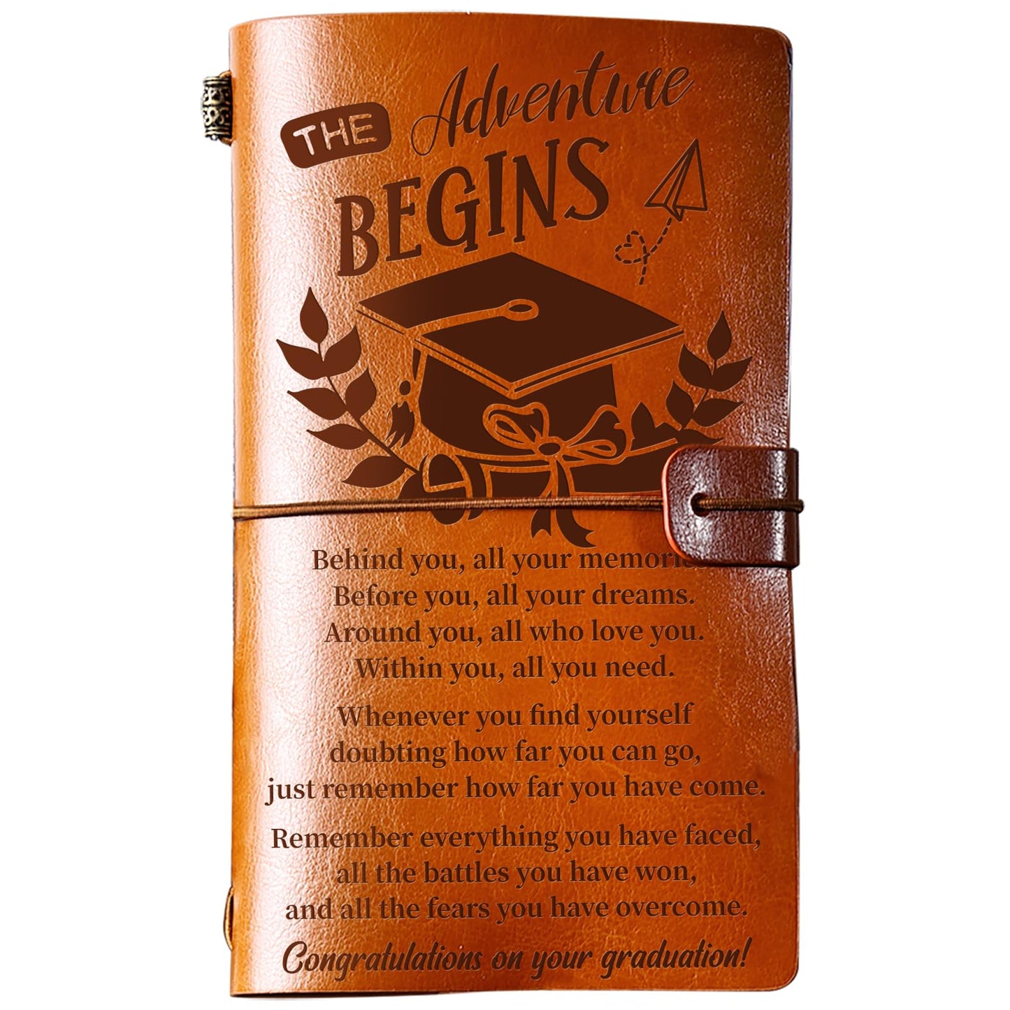 PRSTENLY Graduation Gifts Leather Journal, Graduation Gifts for Her Him 140 Page Refillable Journal, 2025 High School College Masters Degree Phd Nurse Graduation Gift Ideas for Women Men