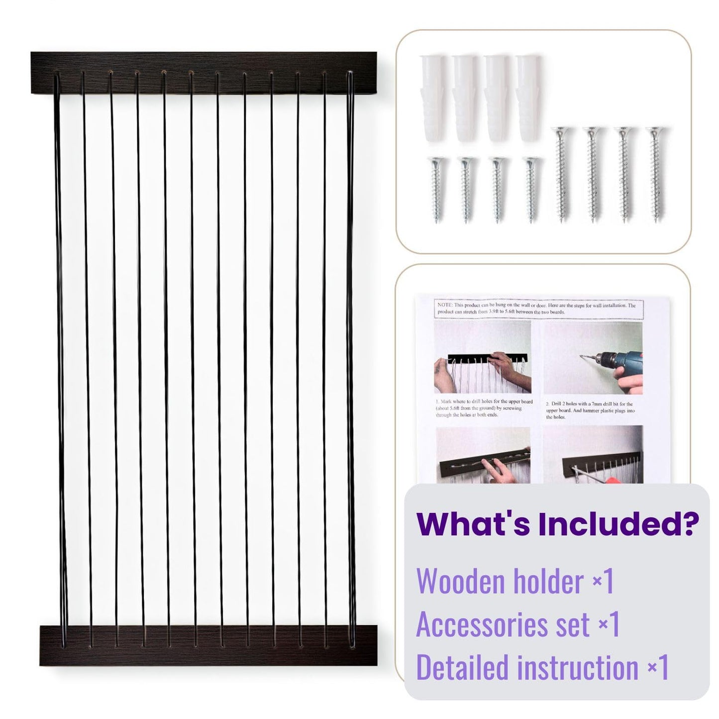 Stuffed Animal Storage Wooden Soft Toy Storage for Kids Room，Wall Mount Door Hanging Stuffed Animal Toy Organizer Shelf for Nursery Play Room Black -Patent