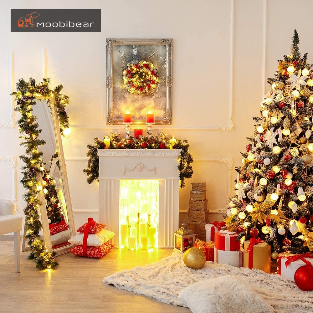 Moobibear LED Decorative Fairy String Lights 66ft 200 LEDs Dimmable Outdoor/Indoor Starry String Lights, Warm White Copper Lights with Remote Control for Garden Room Patio Party Valentines Day Decor