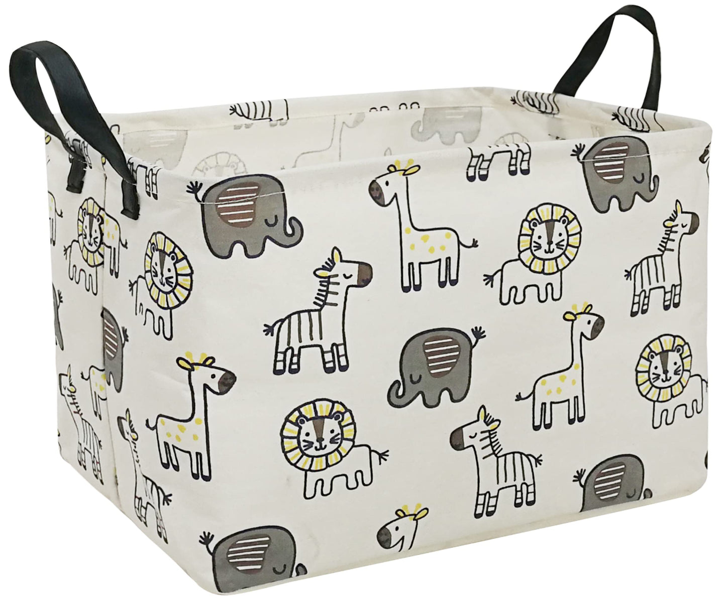 MAIZMZ Rectangular Storage Basket Collapsible Organizer Bin Waterproof Toy Box for Organizing Home/Dorm/Kitchen/Pet/Office/Closet/Shelf/Gift Baskets (animal), Yellow