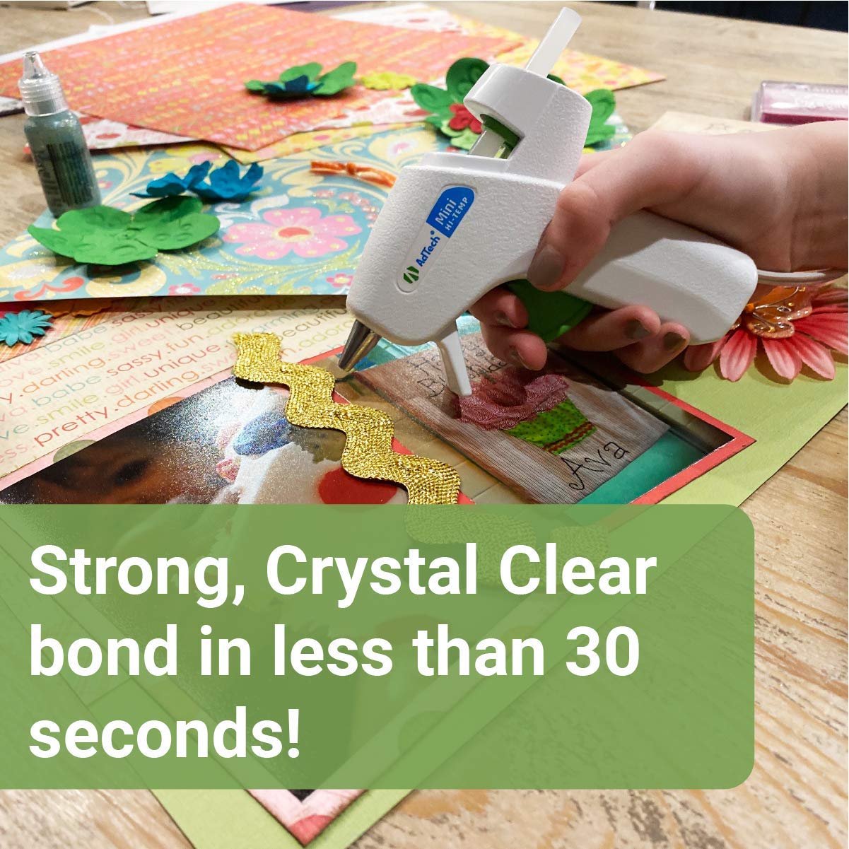 Adtech W229-34ZIP100 Mini Hot Glue Sticks, 1pack ,100 pieces, Clear