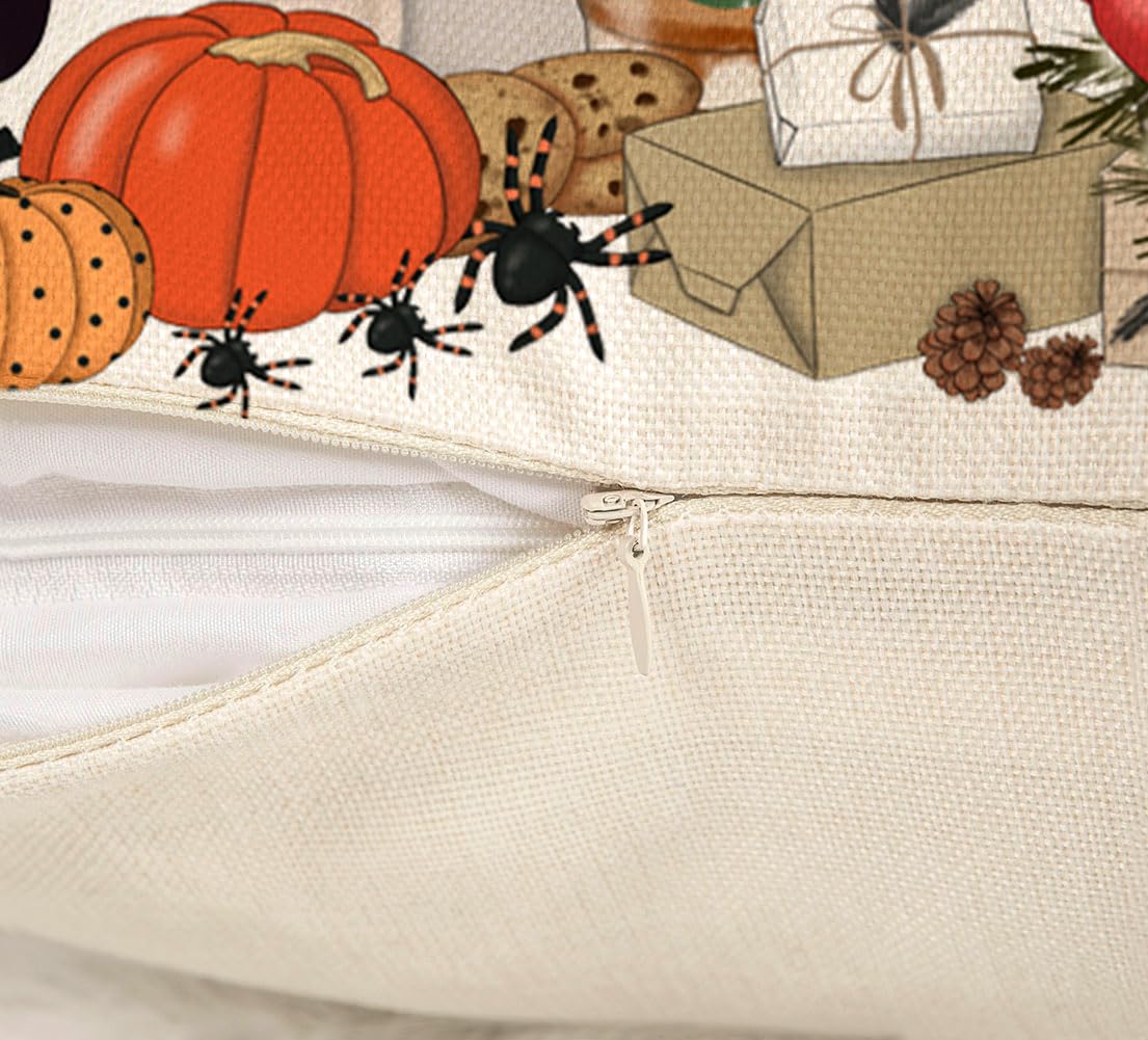 AUIKVH Halloween Gnome Outdoor Pillow Covers 12x20, Fall Autumn Thanksgiving Christmas Lumbar Throw Cushion Cases for Couch Sofa Home Decor AH63