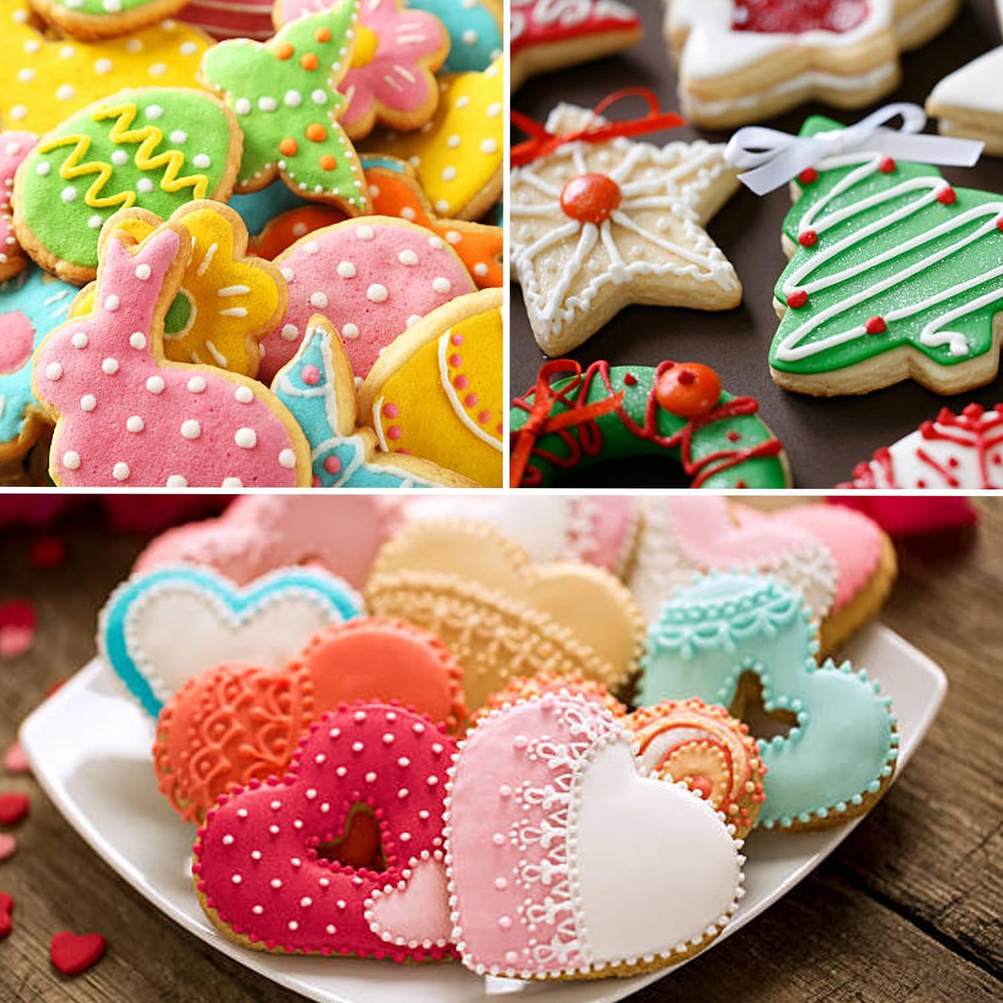 JAYVAR 7Pcs Round Hole Russian Piping Nozzles Set，Stainless Steel Pastry Tips, Graduated Sizes，Nozzles Tips Piping Set For Pastry Fondant，Cake Decorating Supplies Baking Set Tools