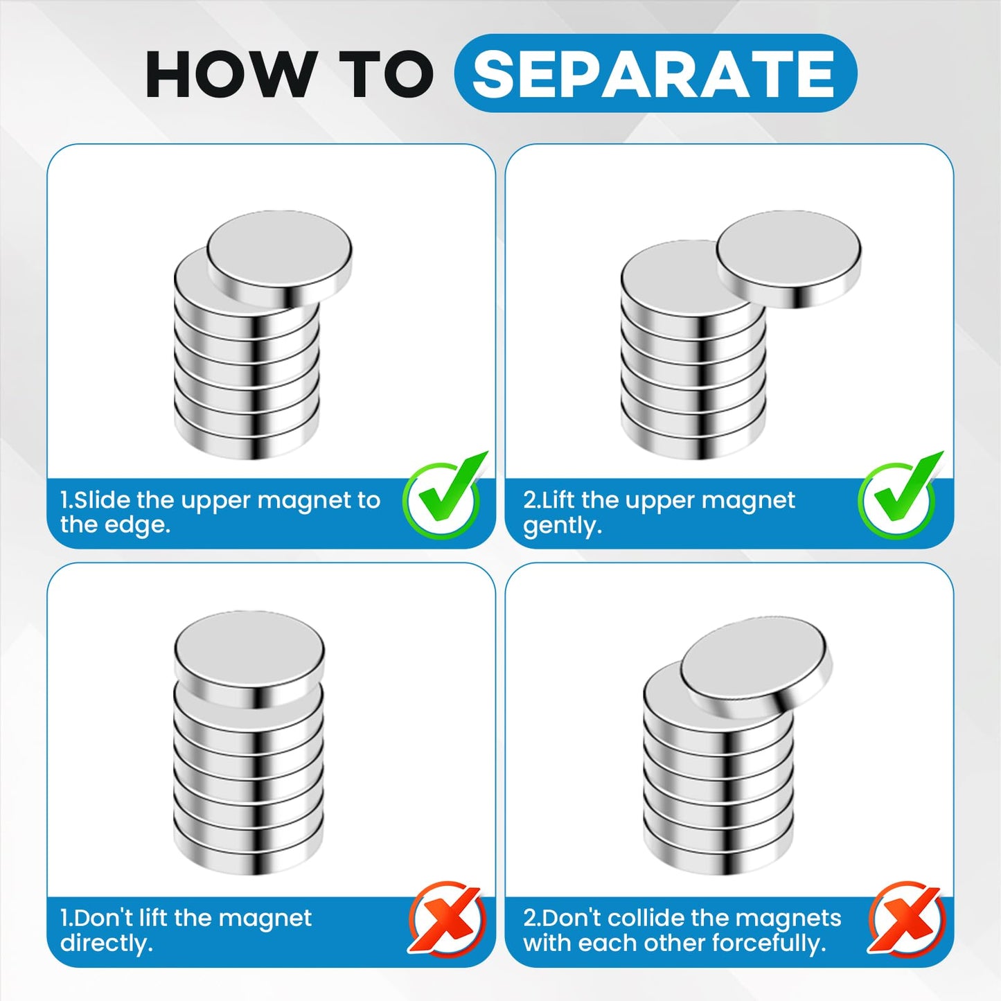 50 Pcs Small Magnets, 20x3mm Rare Earth Magnet Neodymium Disc Magnets for Crafts, DIY, Office, Dry Erase Board, STEM Measurement Kit