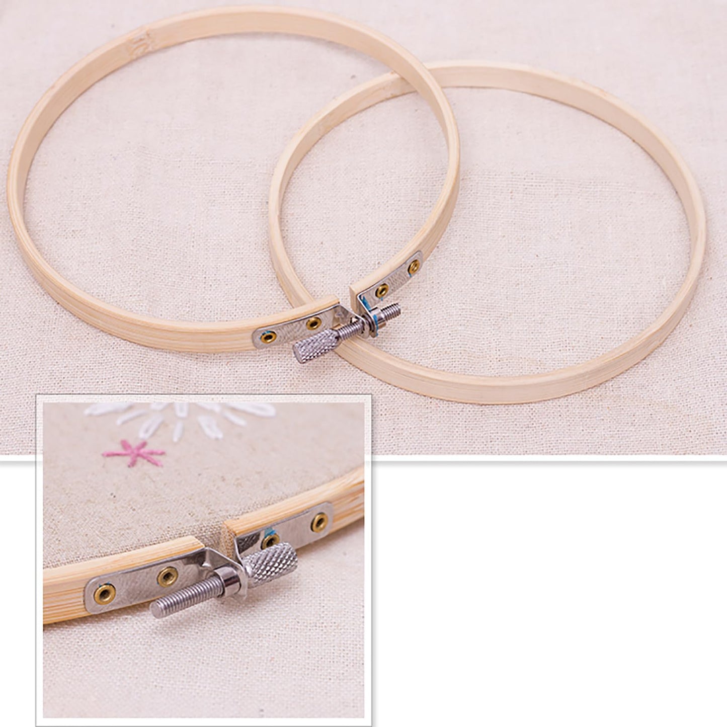 Maydear Beginner's Embroidery Starter Set - Pattern, Hoop, Threads, Scissors - Floral Fragrance