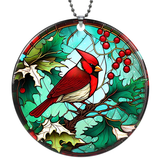 Cardinal Christmas Ornaments , Red Bird Ornaments for Christmas Tree, Acrylic Cardinal Ornament - Cardinals Decor, Red Cardinals Christmas Tree Decorations - Cardinal Gifts for Women