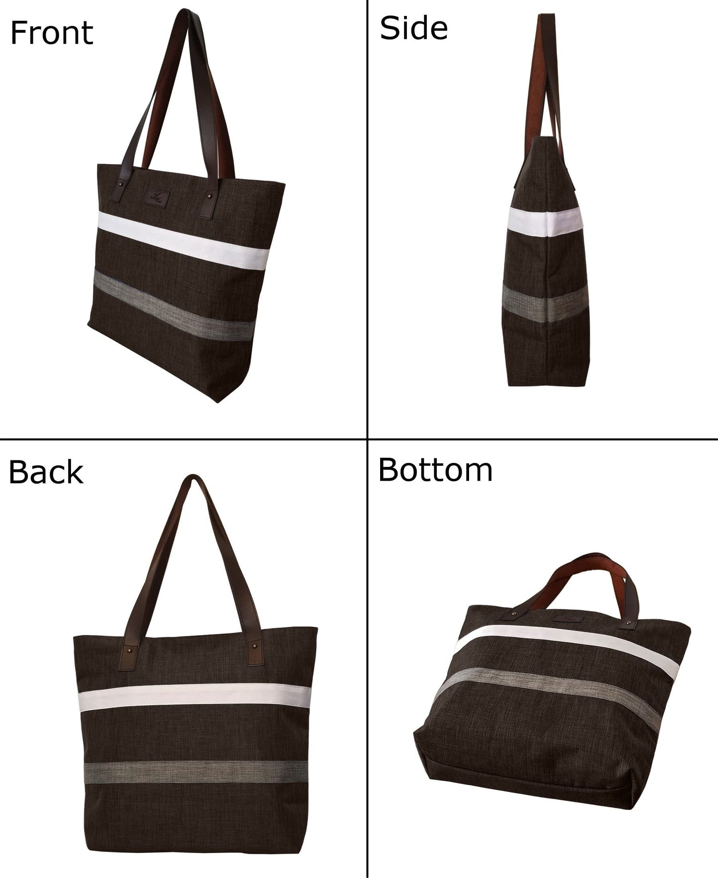 Shoulder Tote Bag Purse Top Handle Satchel Handbag For Women Work College Travel Business Shopping Casual Upgraded (Brown)