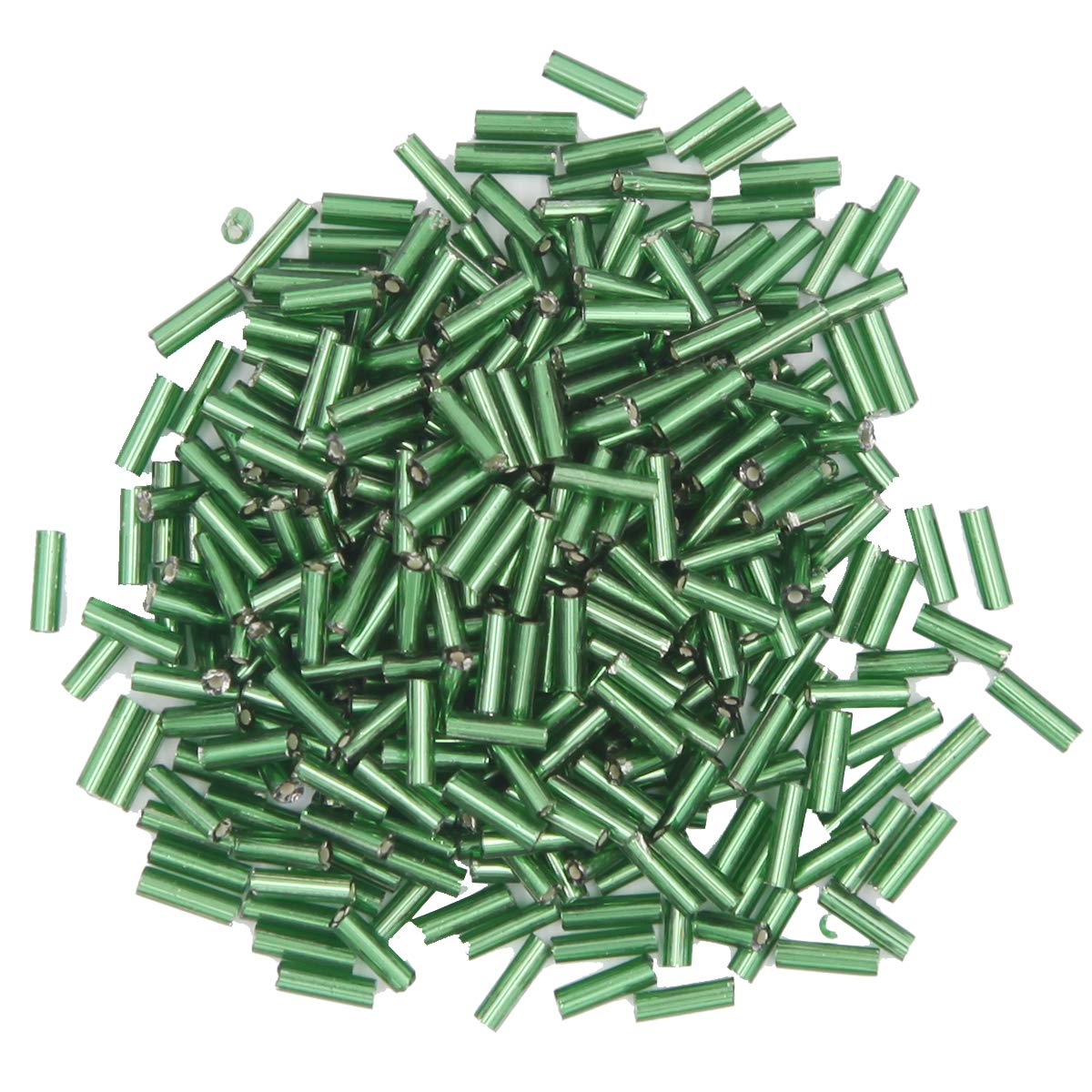 9600pcs Tube Beads Kit Glass Bugle Seed Beads Small Craft Beads for DIY Bracelet Necklaces Crafting Jewelry Making Supplies with Two Crystal String (7mm, 400 Per Color, 24 Colors)