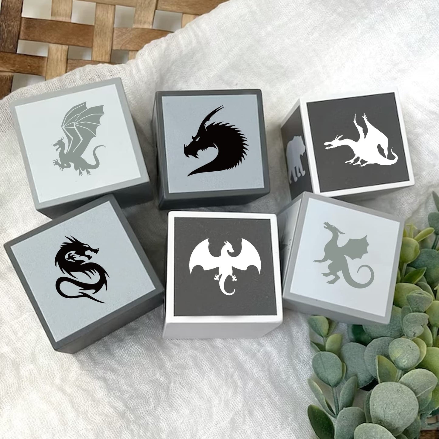 Small Stencils for Painting on Wood Reusable, 3 Inch Reusable Stencil for Craft Ornament Paint Template Stencils for Wall Card Rock Wood Signs Coasters Canvas Home Decor (Dragon)