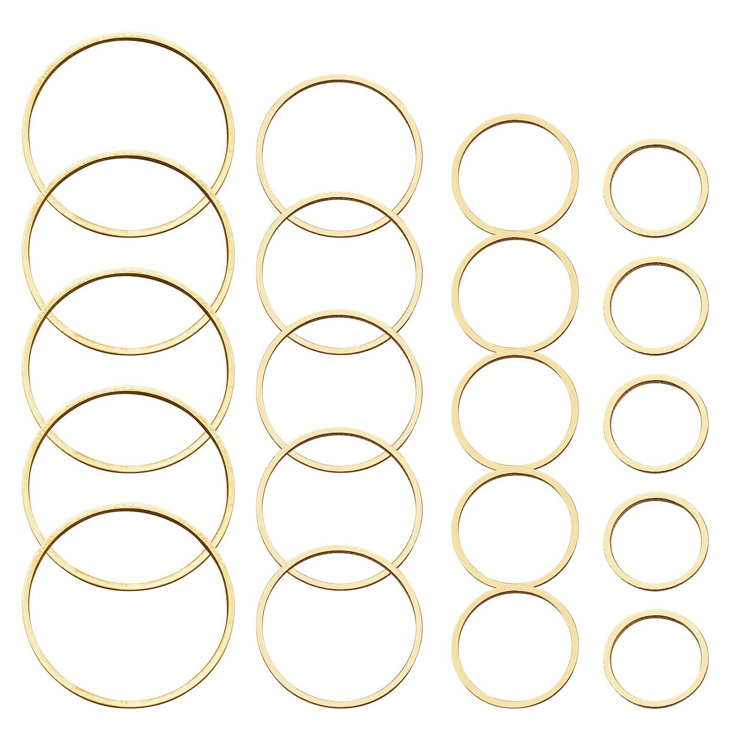 70pcs Earrings Beading Hoop Earring Finding Round Earring Circle Round Beading Hoop Open Bezel Pendant Frame for Jewelry Making