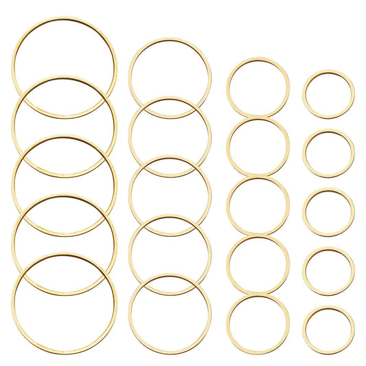 70pcs Earrings Beading Hoop Earring Finding Round Earring Circle Round Beading Hoop Open Bezel Pendant Frame for Jewelry Making
