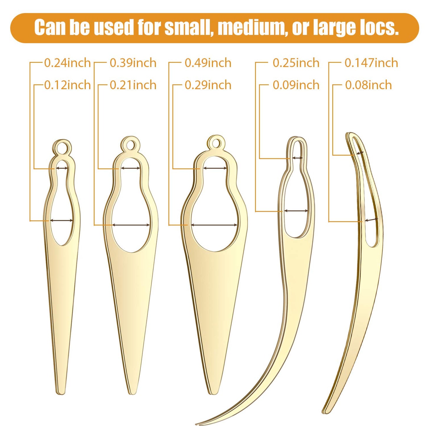 13 Pcs Dreadlocks Tool Set Includes 5 Latch Hook Crochet Needles, 3 Dreadlocks Crochet Hook and 5 Locking Hair Extensions Tool for Locs, Sisterlocks, Easyloc Hair