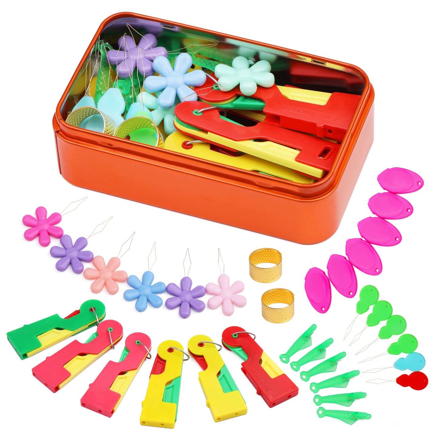 Fedmut Needle Threaders Set, 34 Pcs Needle Threader Tool for Hand Sewing, Craft, Embroidery & Machine Sewing