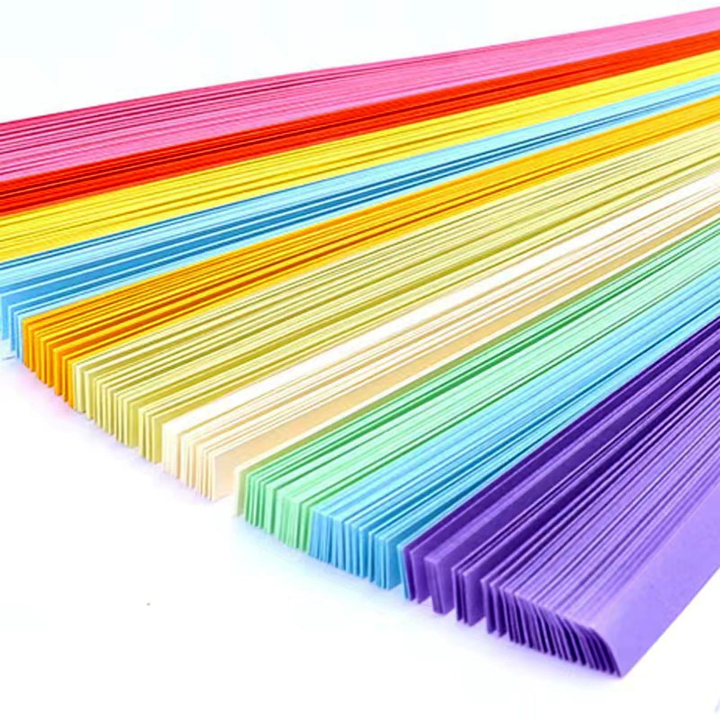 Star origami, star folded paper strips in color, handmade paper stars (10 color mix (1350 sheets))