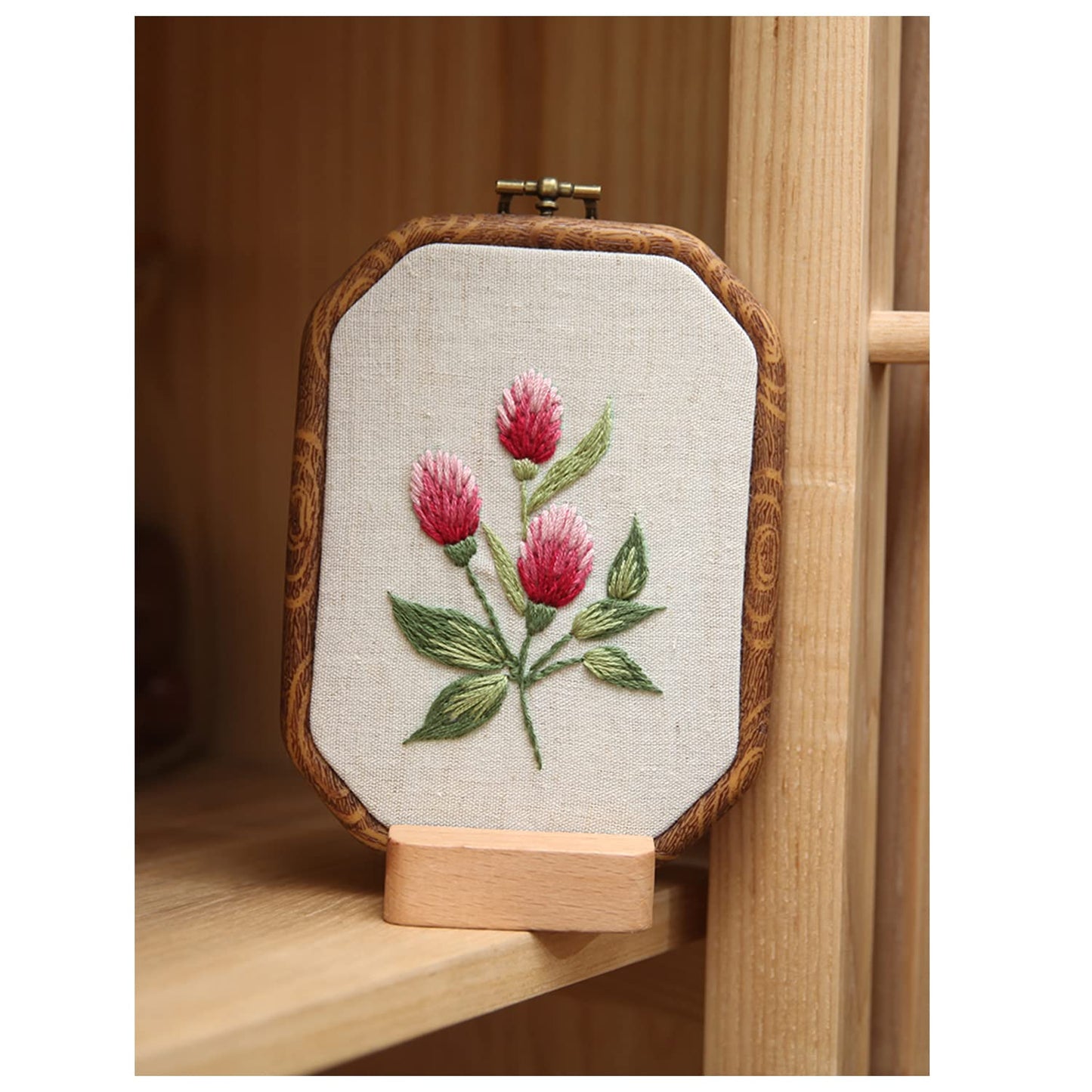 Maydear 3 Pack Embroidery Starter Kit with Pattern, Stamped Cross Stitch Kits for Beginners Adults with Embroidery Hoop and Instructions, Hand Embroidery Kit (B Set Embroidery Starter Kit)