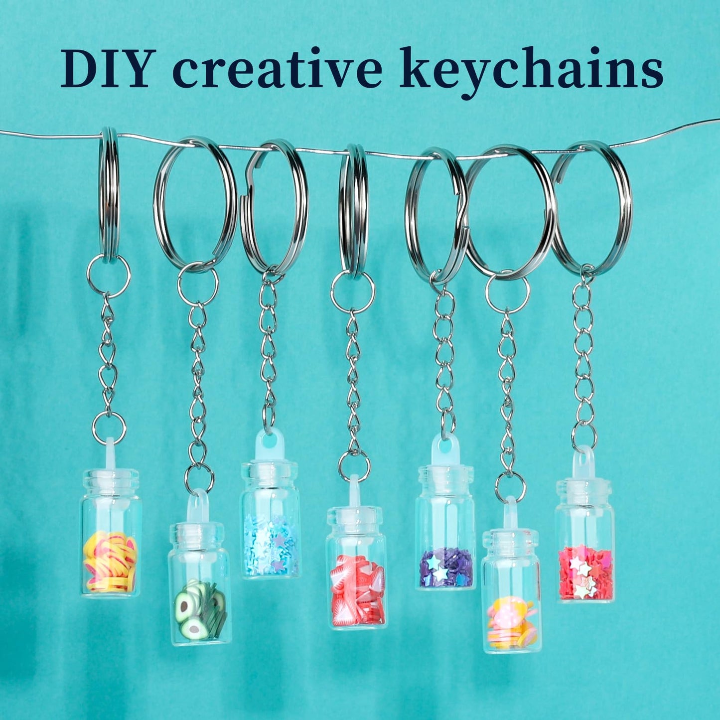 Teenitor 524PCS Keychain Making Kit, Key Chain Clips, Key Chain Rings, Lanyard Hooks Lobster Claw Clasps, Key and Jump Rings for Keychain Making Jewelry Lanyard