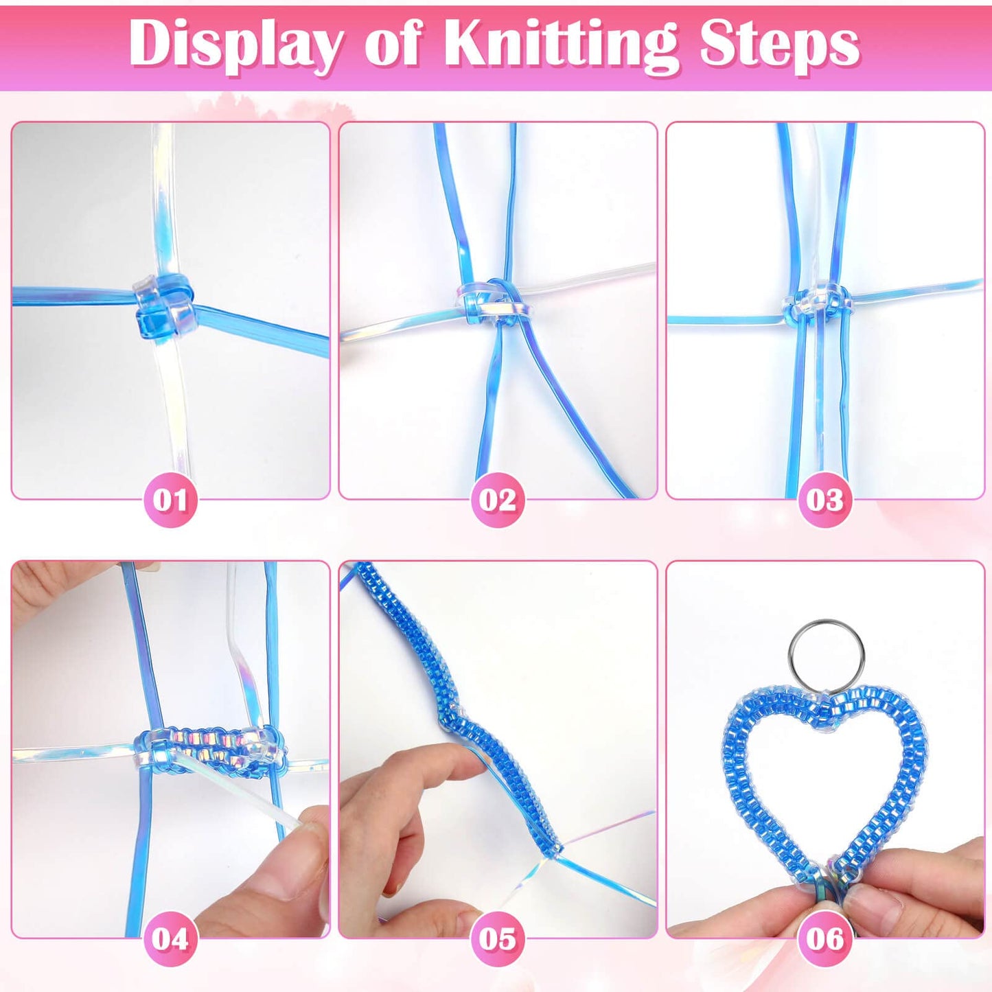 Lanyard String Kit, Cridoz 25 Bundles Gimp String Plastic Lacing Cord with 20pcs Snap Clip Hooks and Keyrings for Boondoggle Crafts, Bracelets and Lanyard Weaving (Laser & Glow in Dark)