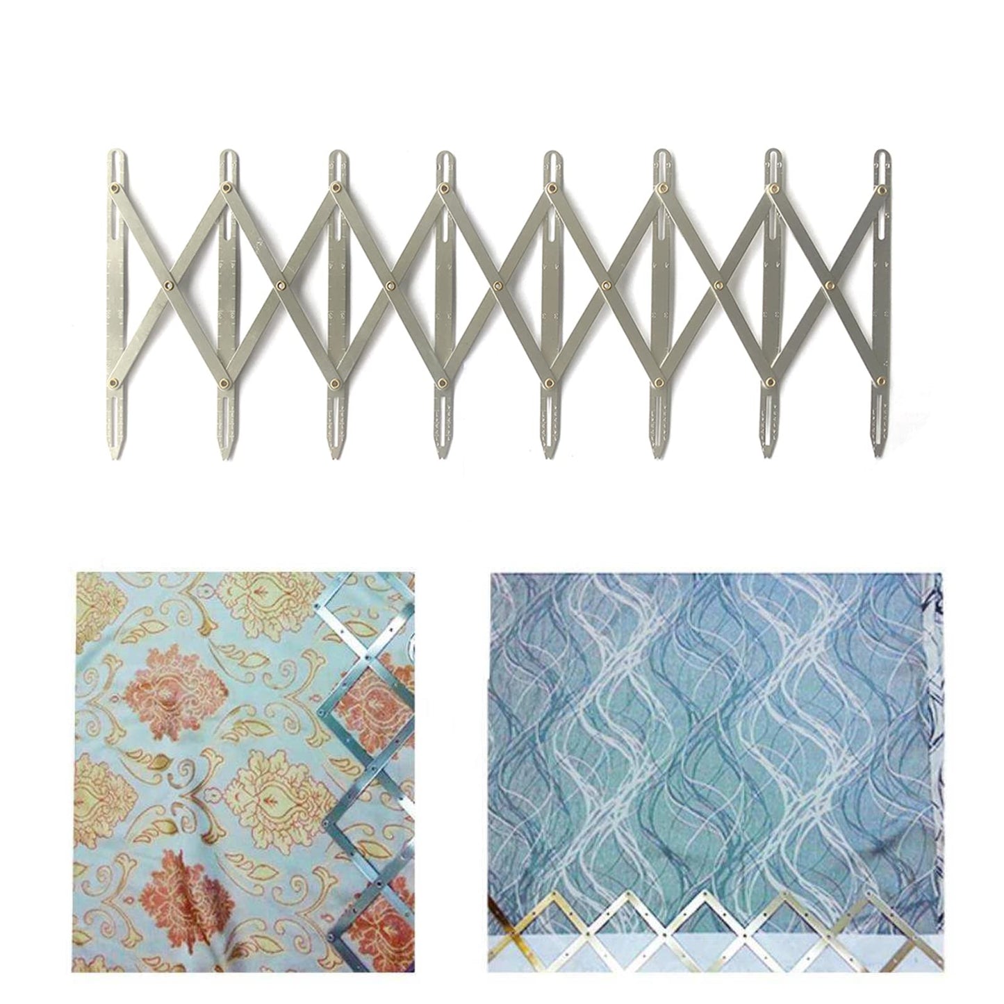 Expanding Sewing Gauge, Equal Space Divider Sewing Aluminum Sewing Gauge Button Guide Tool for Quilting Craft Pleat Button Spacer Tool Sewing