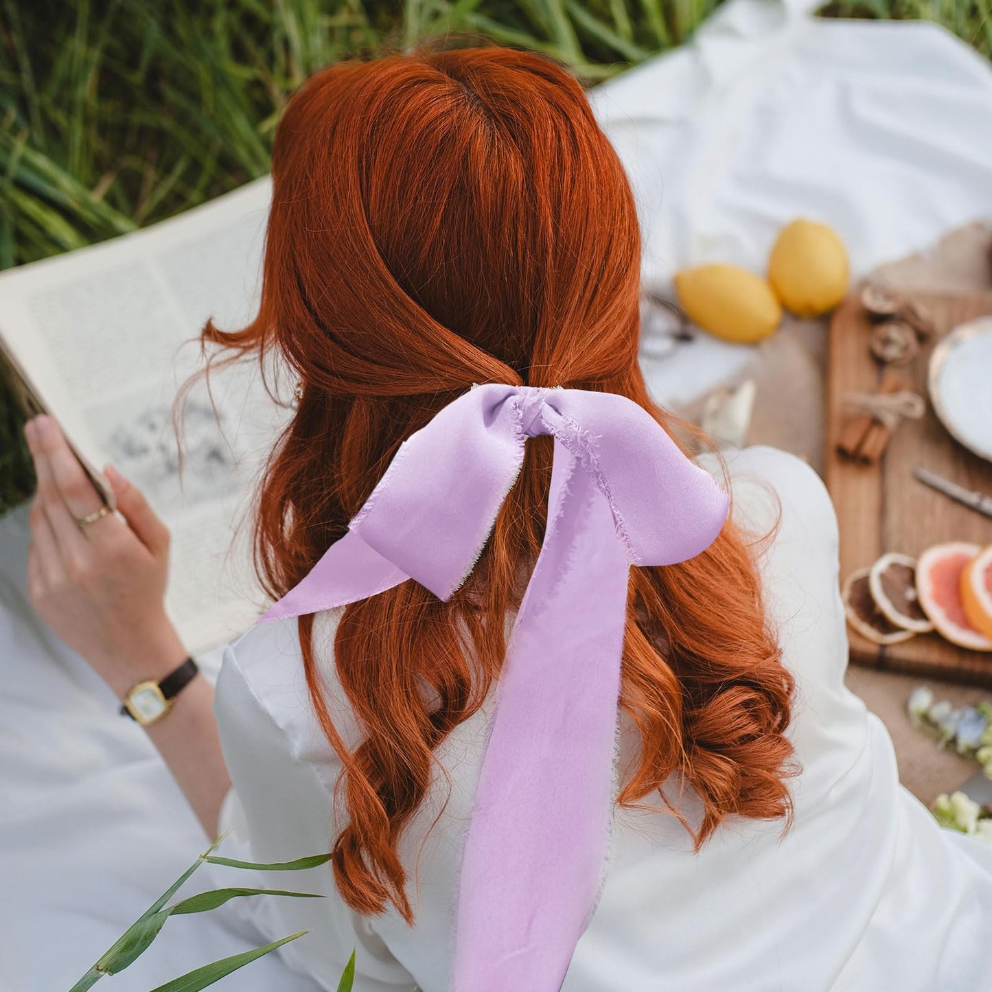 Pretty Jolly Pink Purple Chiffon Ribbon for Gift Wrapping 4 Rolls 2 Inch x 5Yd Silk Ribbons Handmade Fringe Fabric Ribbon for Flower Bouquet,Wedding Invitations,DIY Crafts and Hair Bows