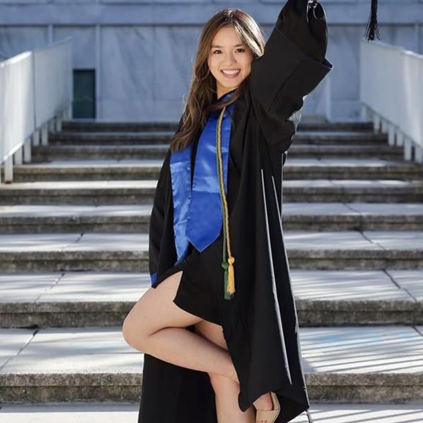 GraduationMall Unisex Adult Plain Graduation Stole 60" Royal