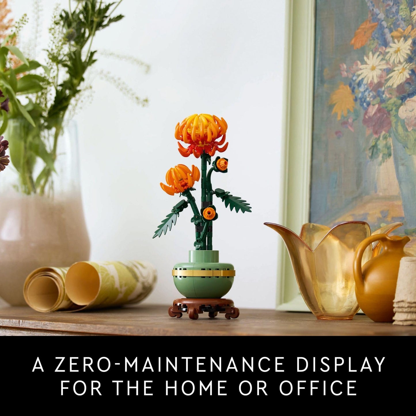 LEGO Botanicals Chrysanthemum Building Set for Adults Ages 18+ - Artificial Flower for Dinner Table Centerpieces & Decoration - Gift for Graduation - 10368