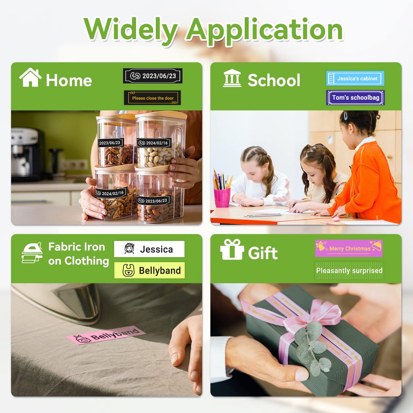 Zodzi Label Makers, Label Maker Machine with Tape P12 Pro, Portable Mini Thermal Inkless Label Printer with Fonts, Bluetooth Sticker Maker for Home Office Organization Labeling