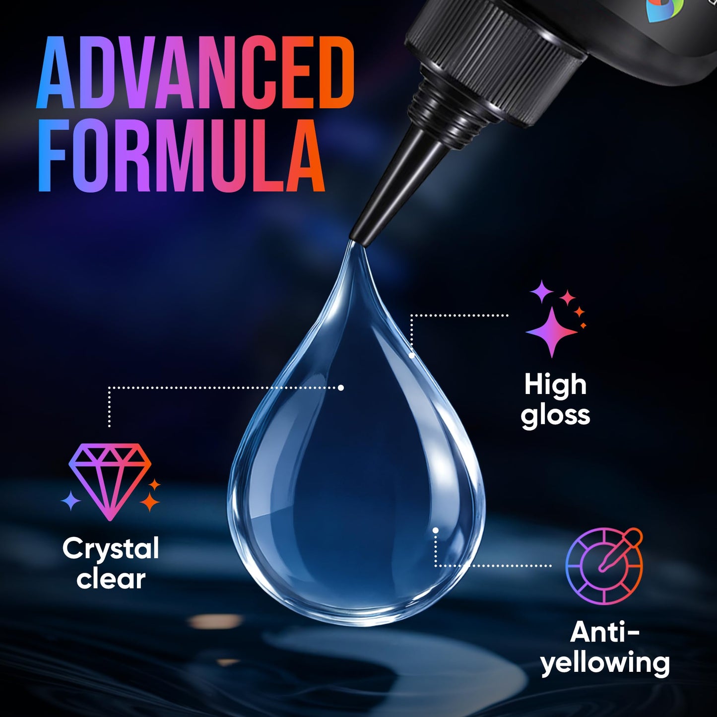 CRAFT RESIN 500g UV Resin Kit Hard Type Low Viscosity – Crystal Clear and No-Yellowing UV Resin Glue for DIY, Jewelry Making, Molds Casting and Polymer Clay Projects - Fast Cure Under UV Light