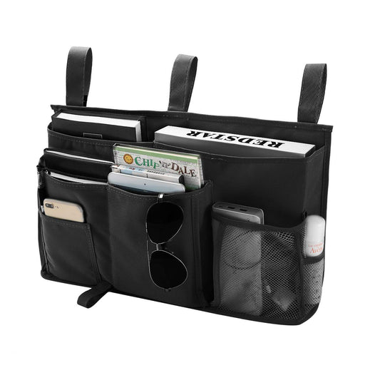 Bseash Bunk Bed Organizer, Bedside Caddy Hanging Bed Organizer Storage Bag 8 Pockets, for College Dorm Rooms Bed, Hospital Bed, Baby Bed Rails, 600D Oxford Cloth