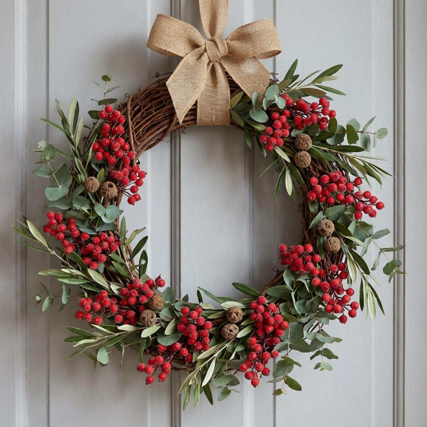 Tatuo 400 Pcs Fresh Red Berries Stems 12 mm Artificial Frosted Holly Berries for Christmas Tree Decor Rustic Fake Simulation Mini Berry Fruit for Christmas Wreath DIY Craft Xmas Party Supply