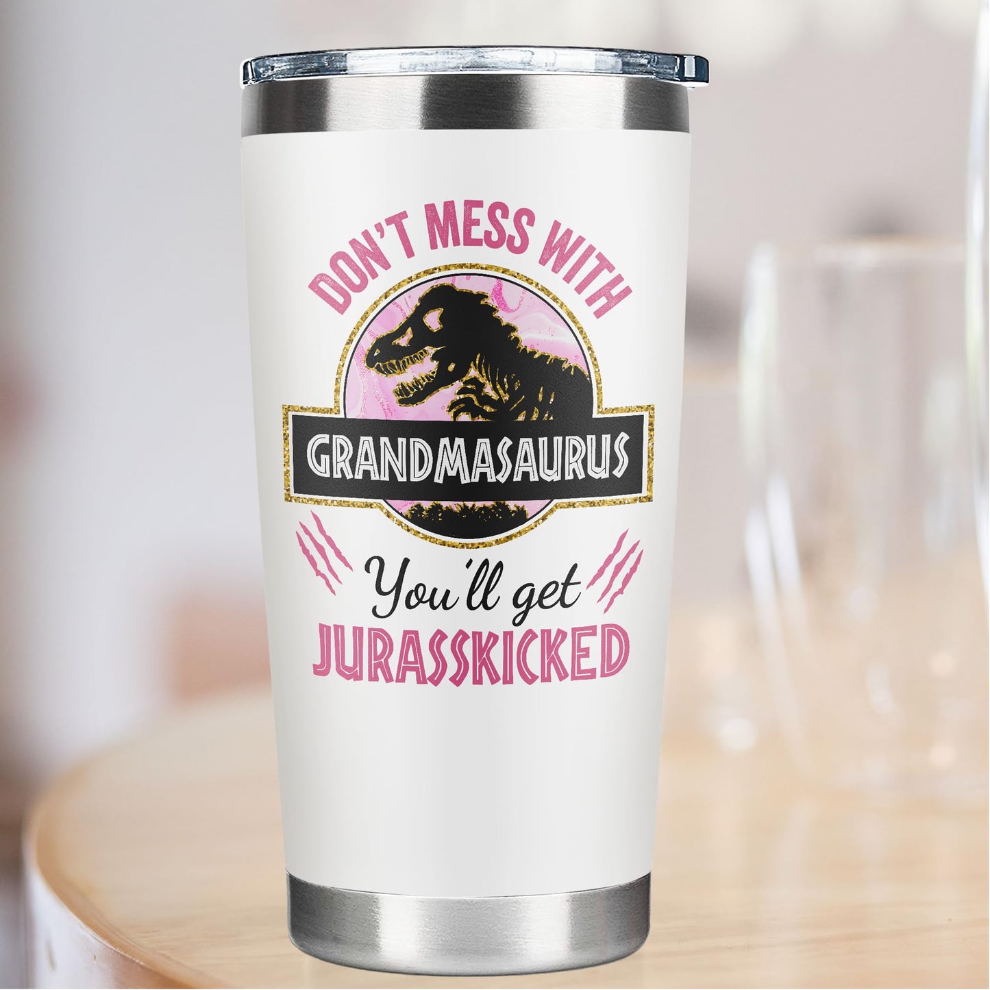 GINGULMINA Grandma Gifts - Birthday Gifts for Grandma - Mothers Day, Christmas Gift Ideas for Grandmother from Grandchildren, Granddaughter, Grandson, Grandkids - 20 Oz Stainless Steel Tumbler