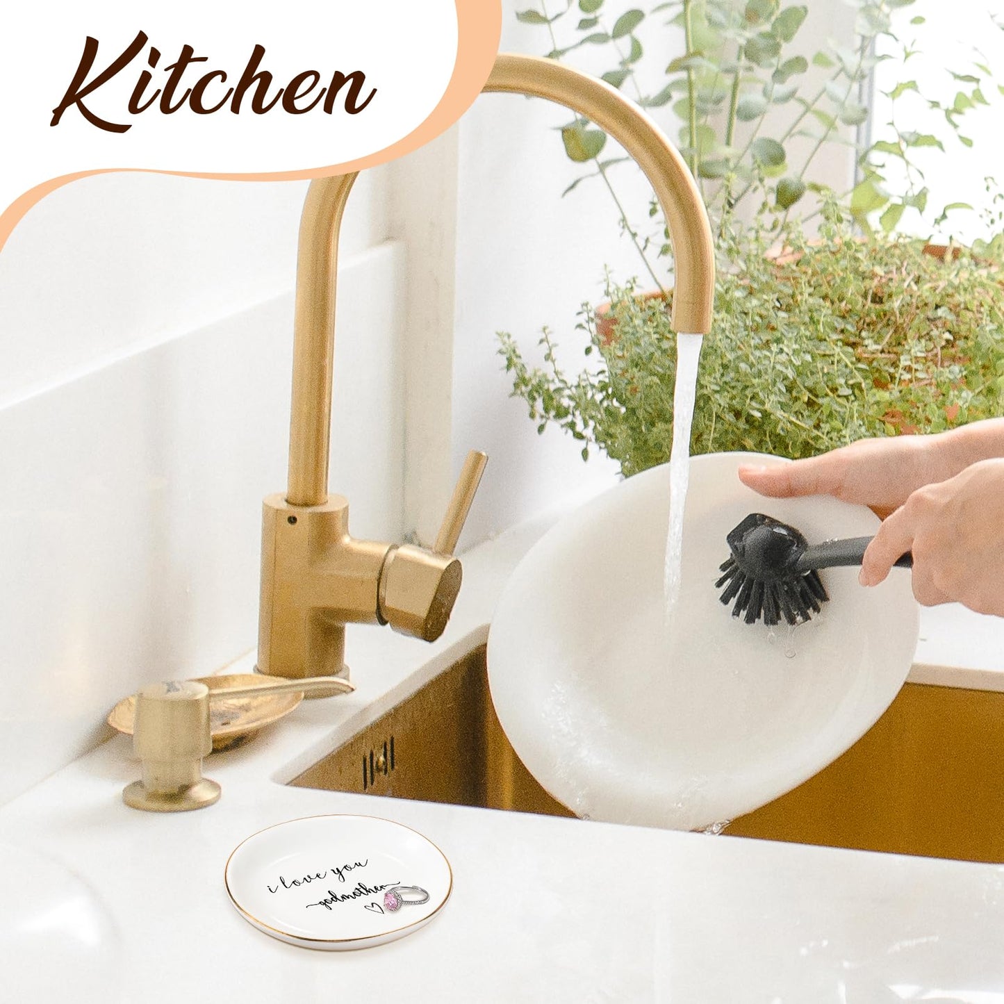 PUDDING CABIN Godmother Gifts: I Love You Ring Dish for Godmother Proposal, Birthday, Mother's Day, Christmas & Wedding