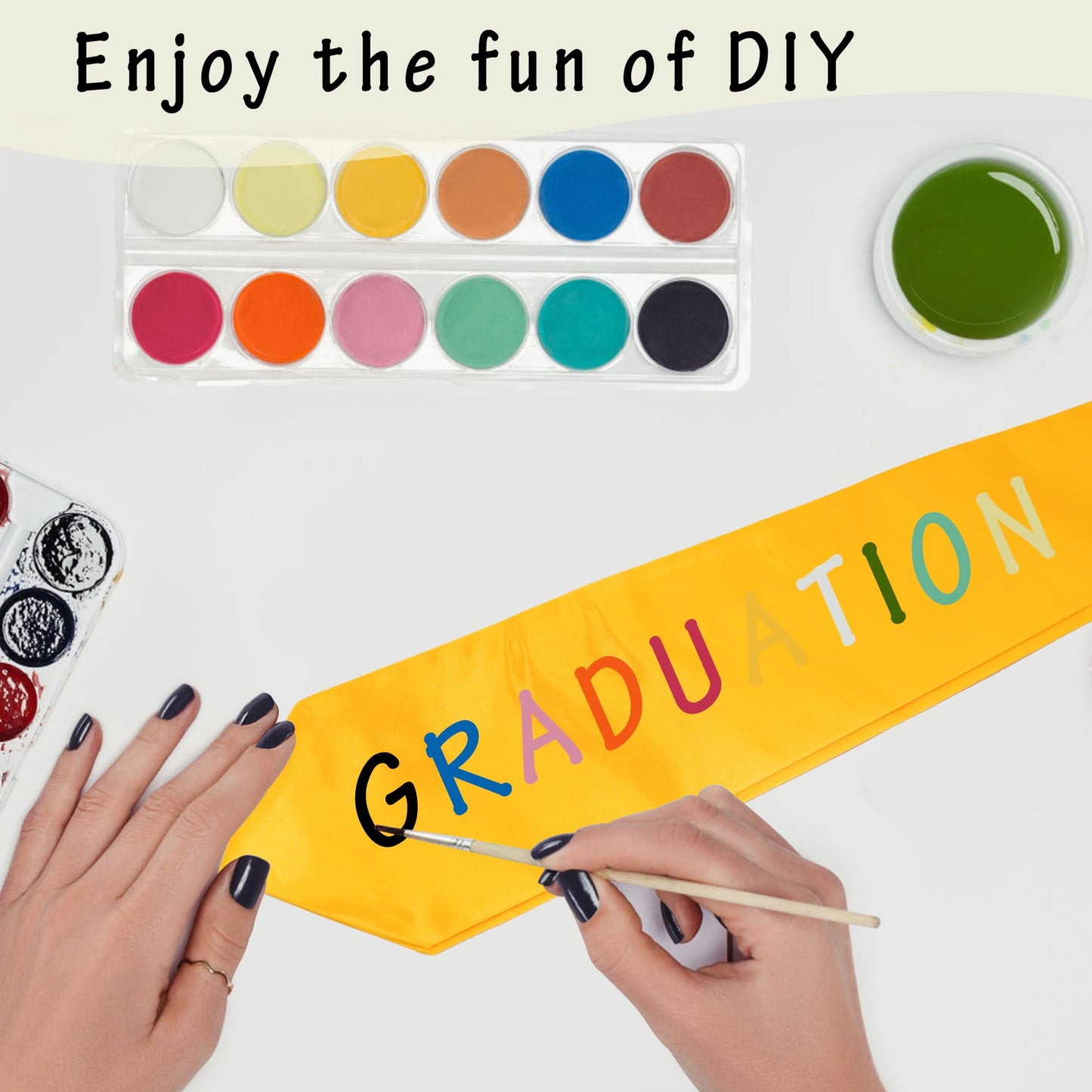 GraduationMall Unisex Adult Plain Graduation Stole 60" Gold
