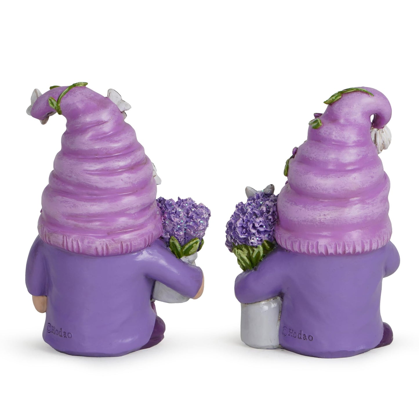2PCS Lavender Dream Gnome Set - Purple Fragrance Wonderland Journey Spring Swedish Tomte Elf Dwarf Figurines Summer Gnome Indoor Home Decor Gift (Lavender)