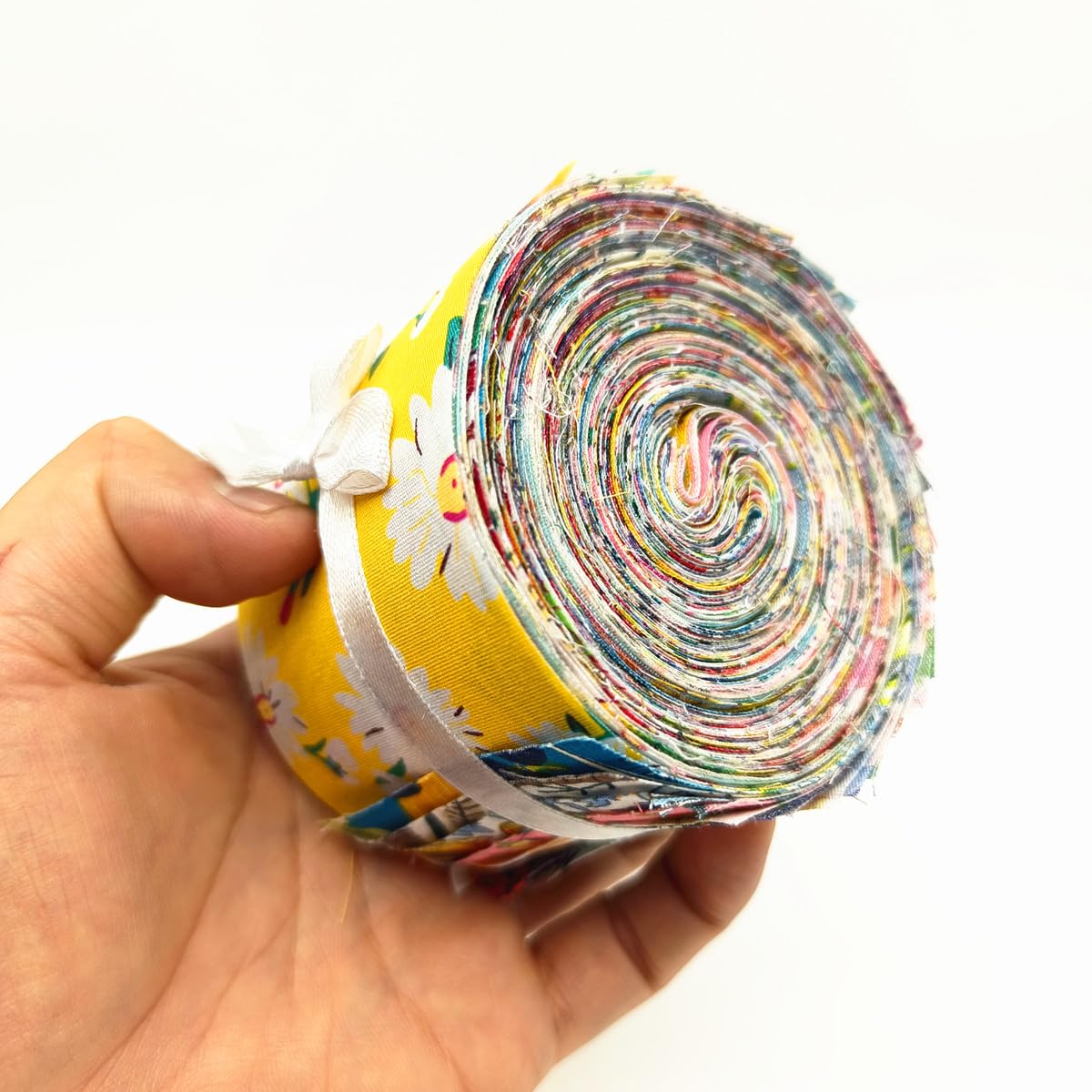 7Pcs 20" x 20" Cotton Fabric DIY Making Supplies Quilting Patchwork Fabric Fat Quarter Bundles DIY for Quilting Cotton Patchwork Cushions (Flowers, 2.4" x19")