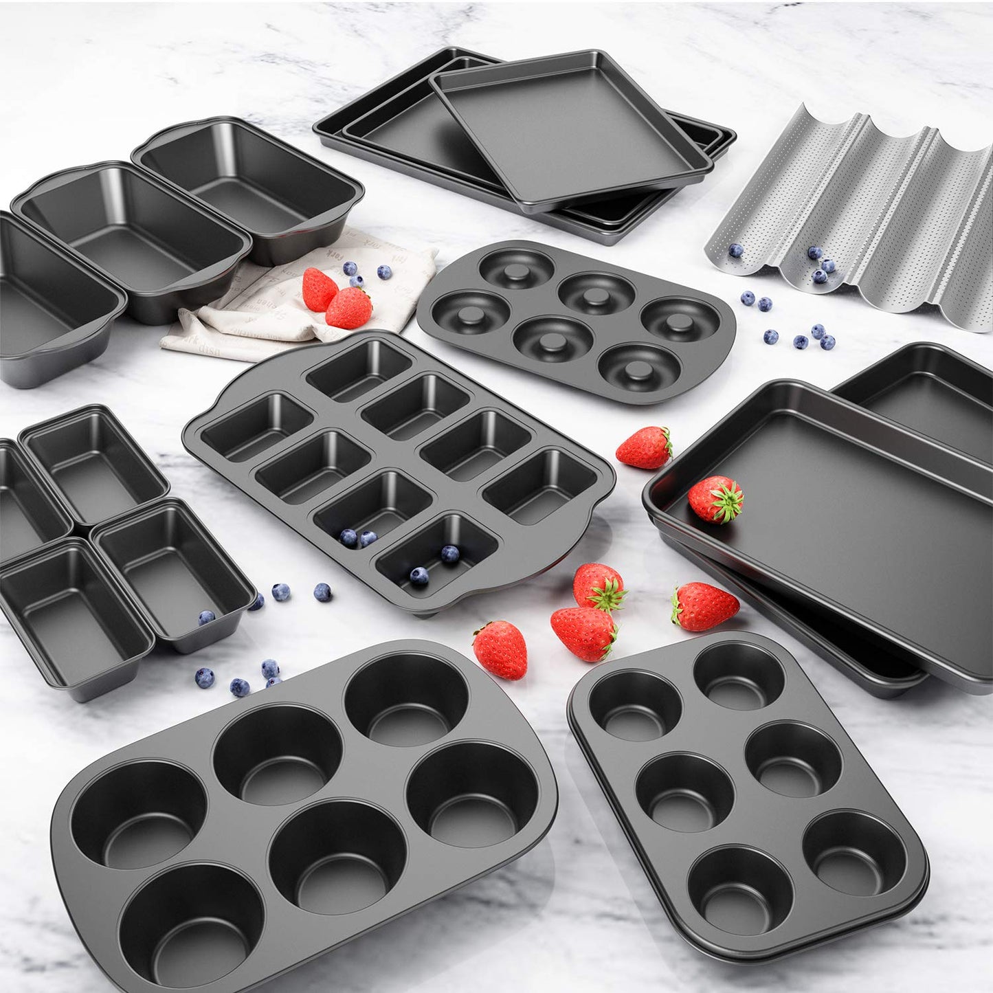 4 Pack Mini Loaf Pans, Non-Stick Baking Bread Pan, Carbon Steel Bakeware